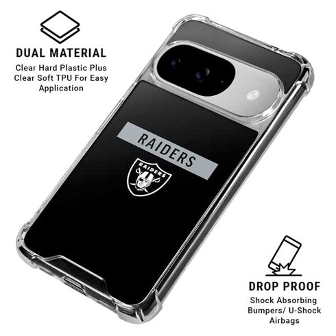 NFL Las Vegas Raiders Black Performance Series Google Pixel 10 Clear Case